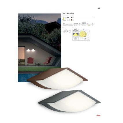Redo 90002 - LED vonkajšie nástenné svietidlo CHALET LED/8W/230V IP54