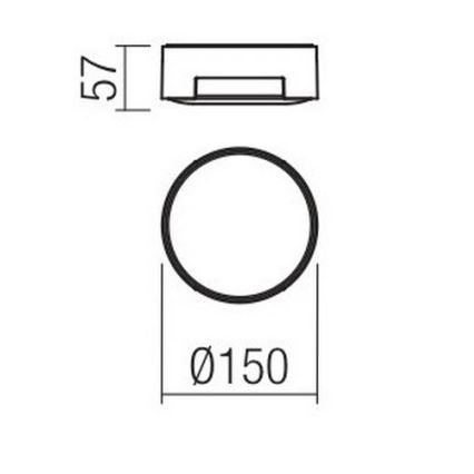 Redo 90004 - LED Vonkajšie stropné svietidlo SKOR LED/12W/230V pr. 15 cm IP54 hnedá