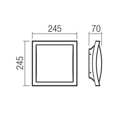 Redo 90008 - LED Vonkajšie stropné svietidlo TALLIN LED/21W/230V 24,5x24,5 cm IP54 hnedá