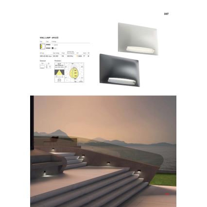 Redo 90009 - LED Vonkajšie orientačné svietidlo TAMPA LED/11W/230V IP54 biele