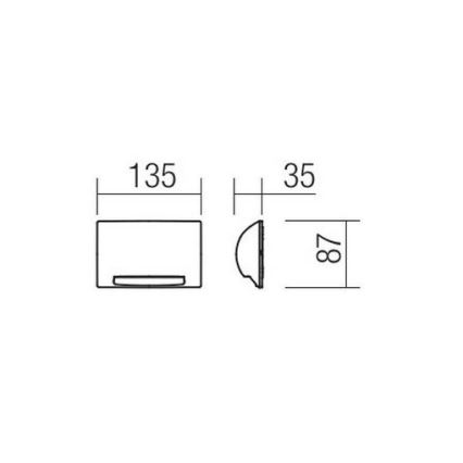 Redo 90009 - LED Vonkajšie orientačné svietidlo TAMPA LED/11W/230V IP54 biele