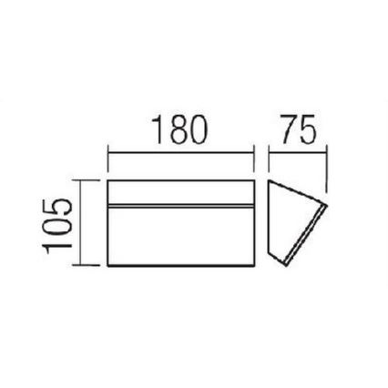 Redo 90015 - LED Vonkajšie nástenné svietidlo TOKYO LED/12W/230V IP54