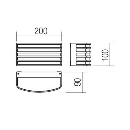 Redo 90038 - LED Vonkajšie nástenné svietidlo SEBRA LED/15W/230V IP54