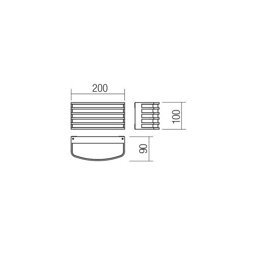 Redo 90039 - LED Vonkajšie nástenné svietidlo SEBRA LED/15W/230V IP65