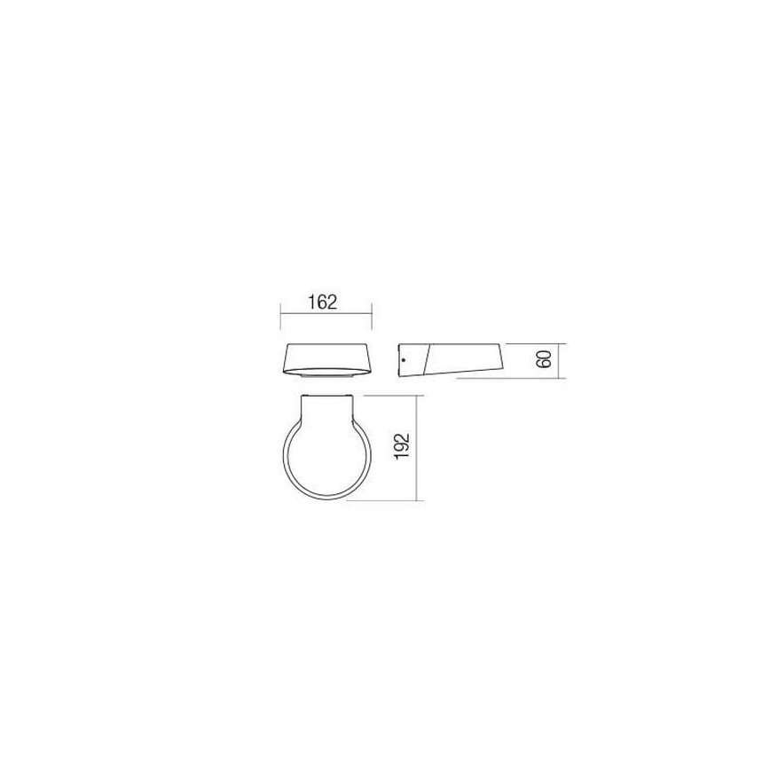 Redo 90046 - LED Vonkajšie nástenné svietidlo PHASER LED/12W/230V IP54