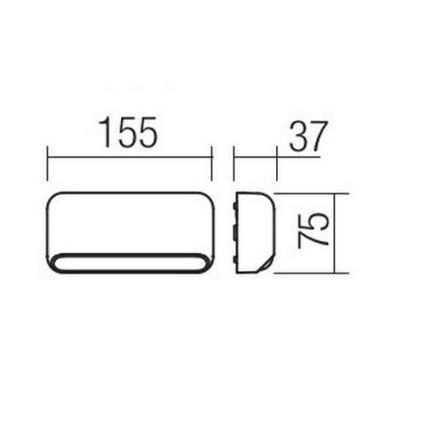 Redo 90070 - LED Vonkajšie nástenné svietidlo SAPO 1xLED/3W/230V IP65