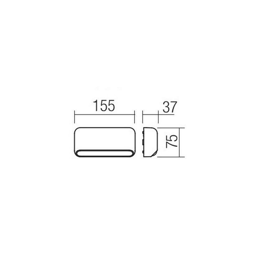 Redo 90070 - LED Vonkajšie nástenné svietidlo SAPO 1xLED/3W/230V IP65