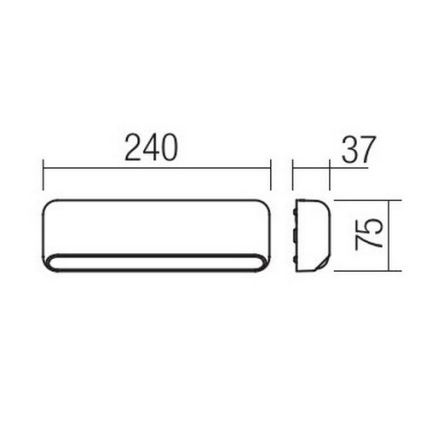 Redo 90072 - LED Vonkajšie nástenné svietidlo SAPO 1xLED/5W/230V IP65