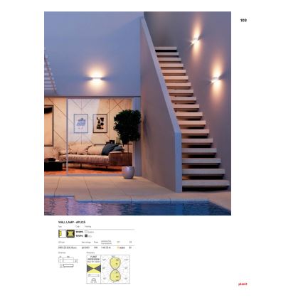 Redo 90095 - LED vonkajšie nástenné svietidlo PLANIT LED/10W/230V 3000K IP54 biela