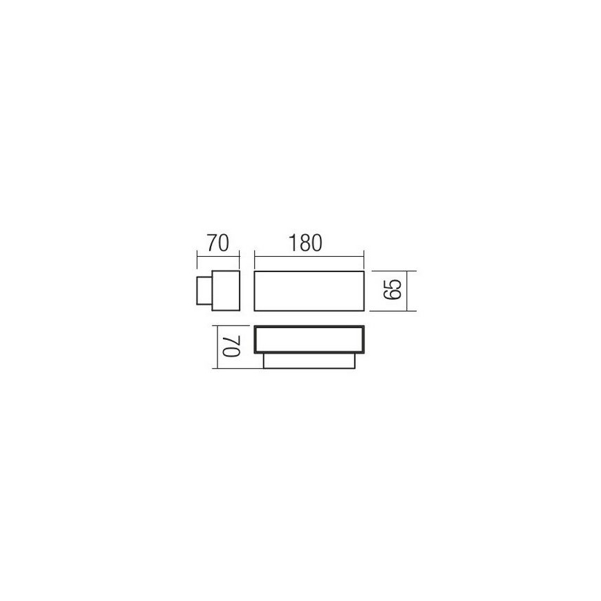 Redo 90096 - LED vonkajšie nástenné svietidlo PLANIT LED/10W/230V 3000K IP54 antracit
