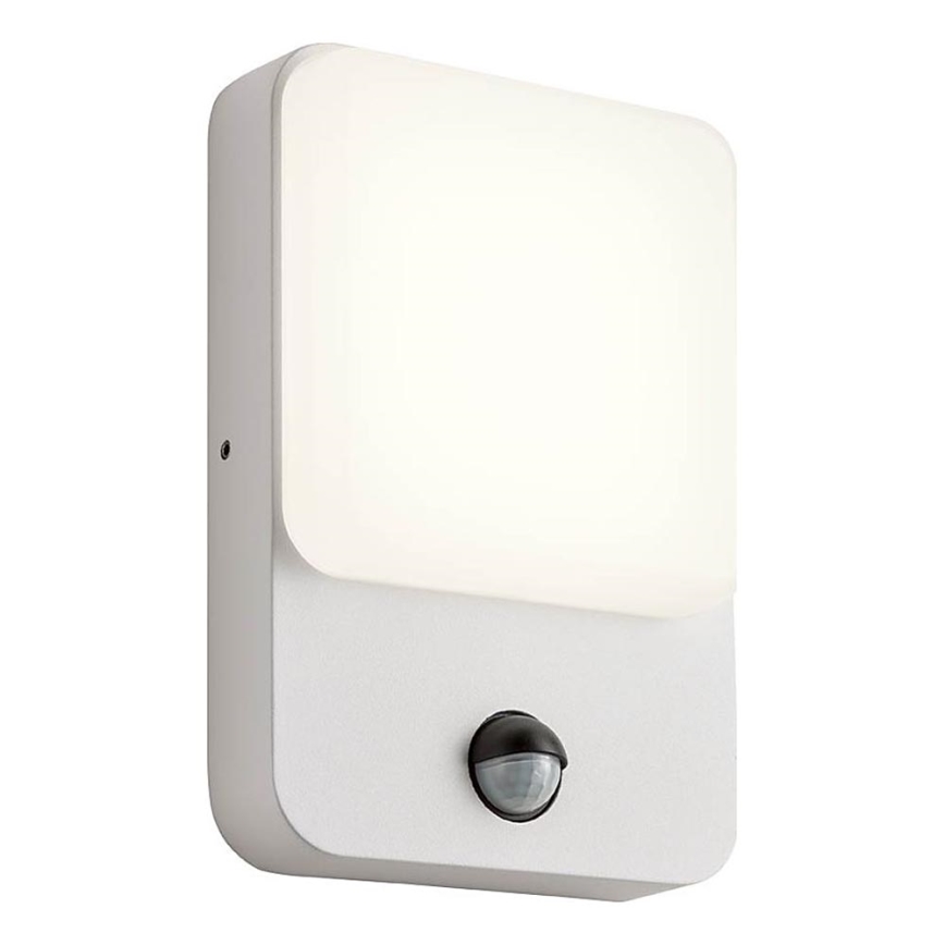 Redo 90131 - LED vonkajšie nástenné svietidlo so snímačom pohybu a súmraku COLIN LED/9W/230V 3000K IP54 biele