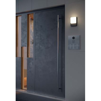 Redo 90133 - LED vonkajšie nástenné svietidlo COLIN so senzorom pohybu a súmraku LED/9W/230V 3000K IP54 antracit