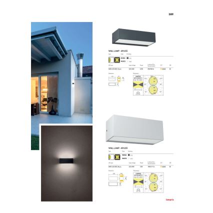 Redo 90154 - LED Vonkajšie nástenné svietidlo LAMPRIS 1xLED/12W/230V IP65