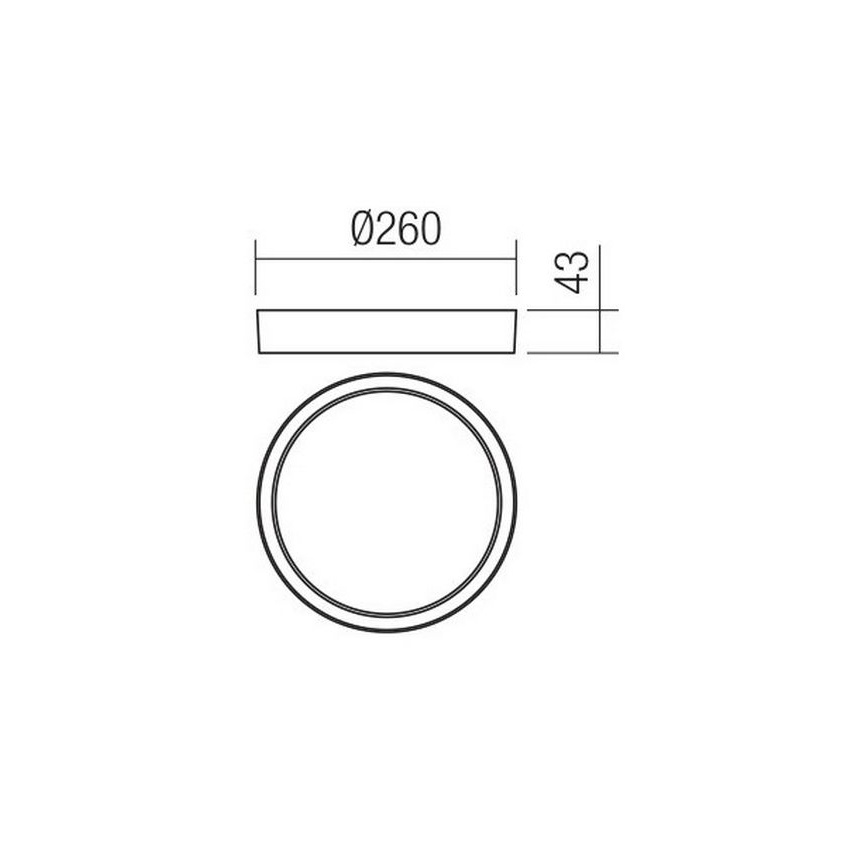 Redo 90155 - LED Vonkajšie stropné svietidlo PONZA LED/16W/230V pr. 26 cm IP65