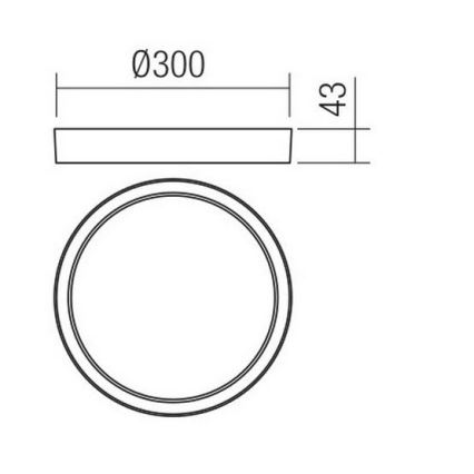Redo 90156 - LED Vonkajšie stropné svietidlo PONZA LED/18W/230V pr. 30 cm IP65