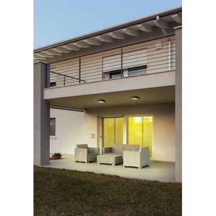 Redo 90157 - LED Vonkajšie stropné svietidlo MARINA LED/12W/230V 22x22 cm IP65 antracit