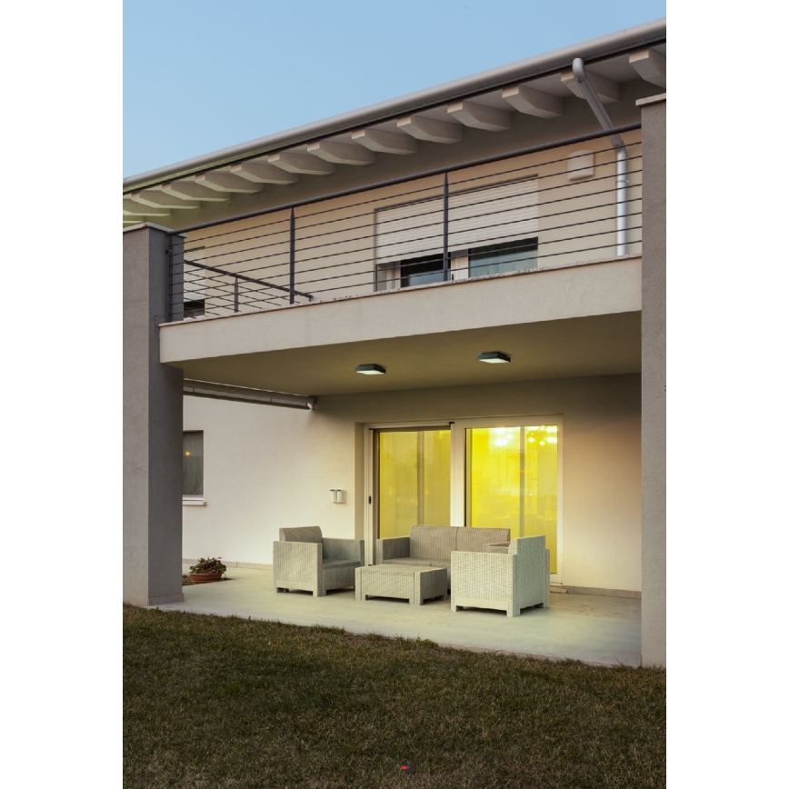 Redo 90157 - LED Vonkajšie stropné svietidlo MARINA LED/12W/230V 22x22 cm IP65 antracit