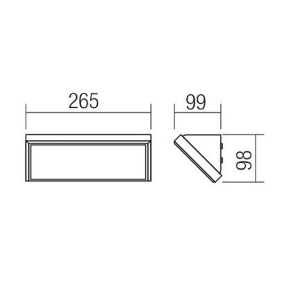 Redo 90159 - LED Vonkajšie nástenné svietidlo MAKO 1xLED/12W/230V IP65