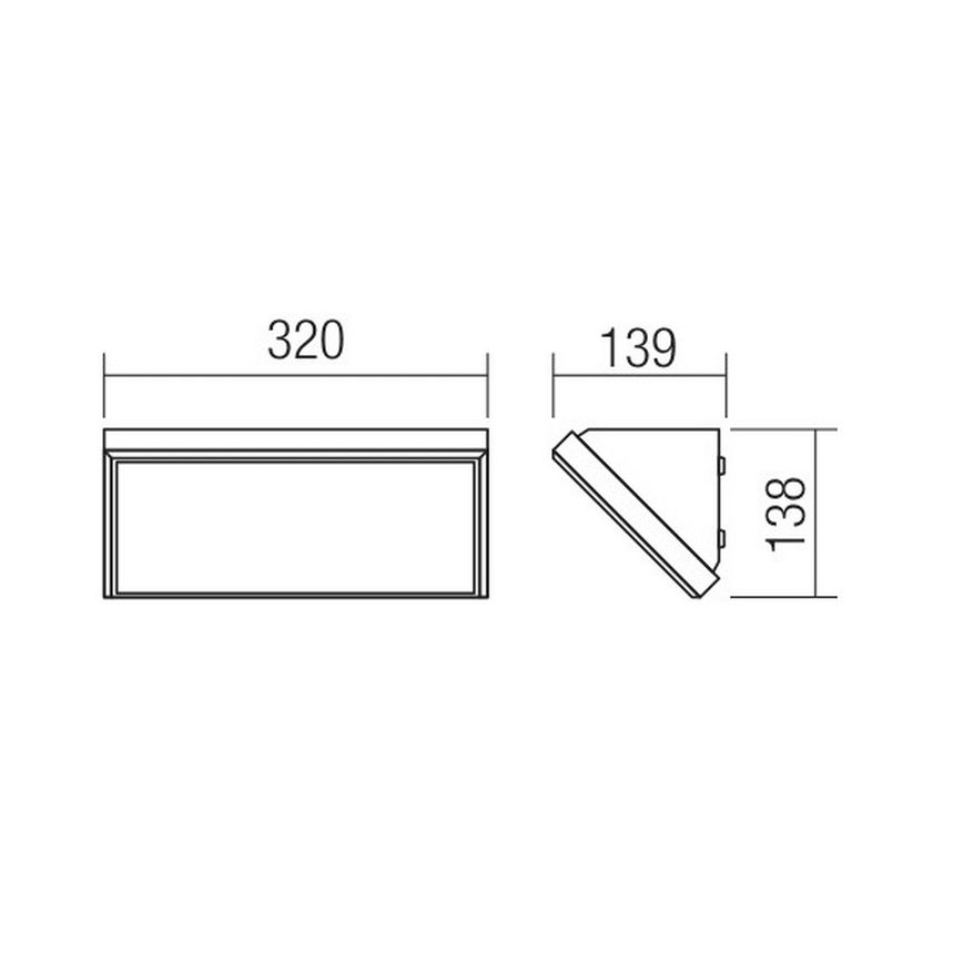 Redo 90160 - LED Vonkajšie nástenné svietidlo MAKO 1xLED/21W/230V IP65