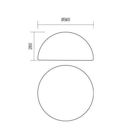 Redo 90169 - Vonkajšie svietidlo BLOB 1xE27/23W/230V priemer 56 cm IP65 biele