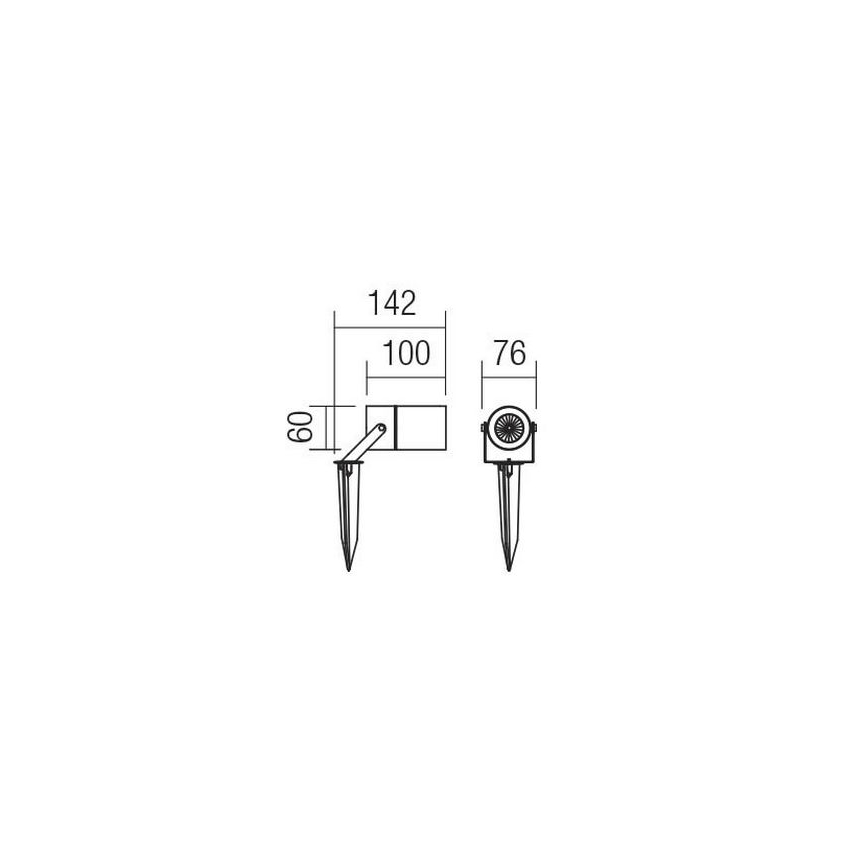 Redo 90183 - Vonkajšia lampa PIT 1xGU10/35W/230V IP65