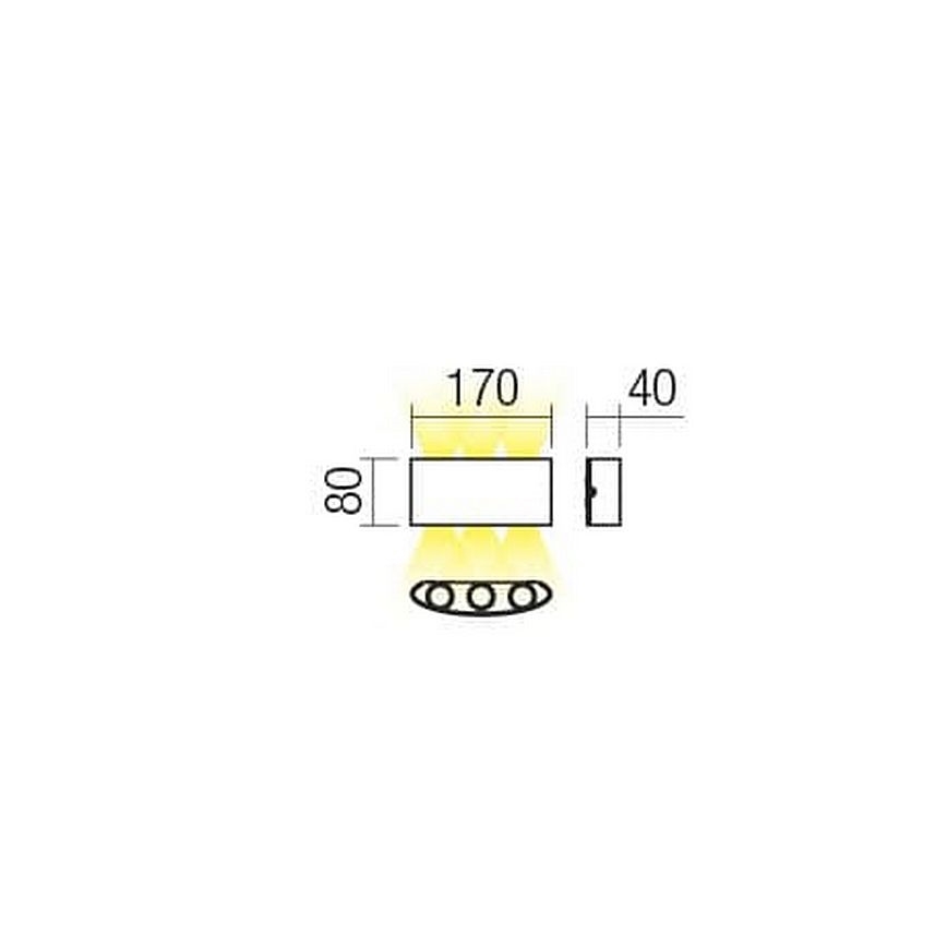Redo 90226 - LED Vonkajšie nástenné svietidlo FABO LED/6W/230V 3000K IP54 šedá