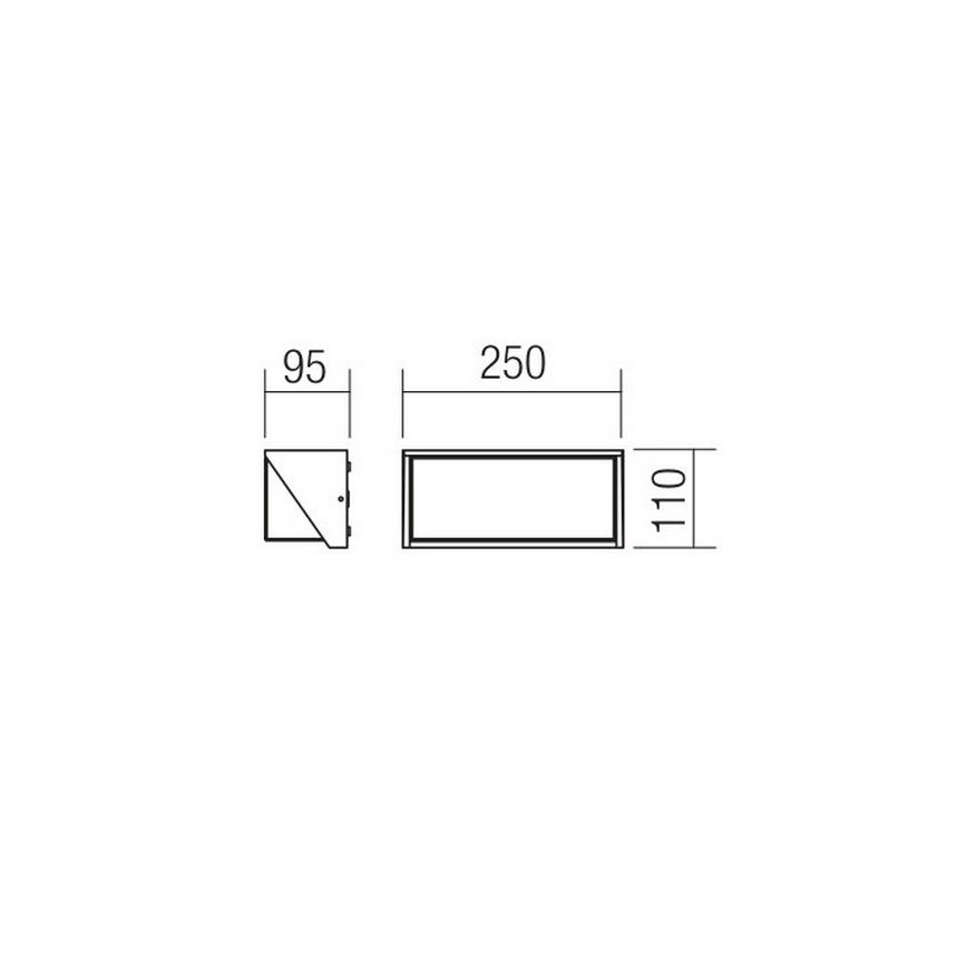 Redo 90239 - LED Vonkajšie nástenné svietidlo SPECTRA LED/16W/230V 3000K IP54 hnedá
