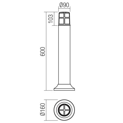 Redo 90246 - Vonkajšia lampa TRITON 1xE27/28W/230V IP54 čierna