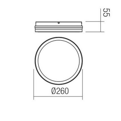 Redo 90290 - LED Vonkajšie stropné svietidlo so senzorom ISOLA LED/24W/230V pr. 26 cm 3000/4000/6500K IP54 antracit