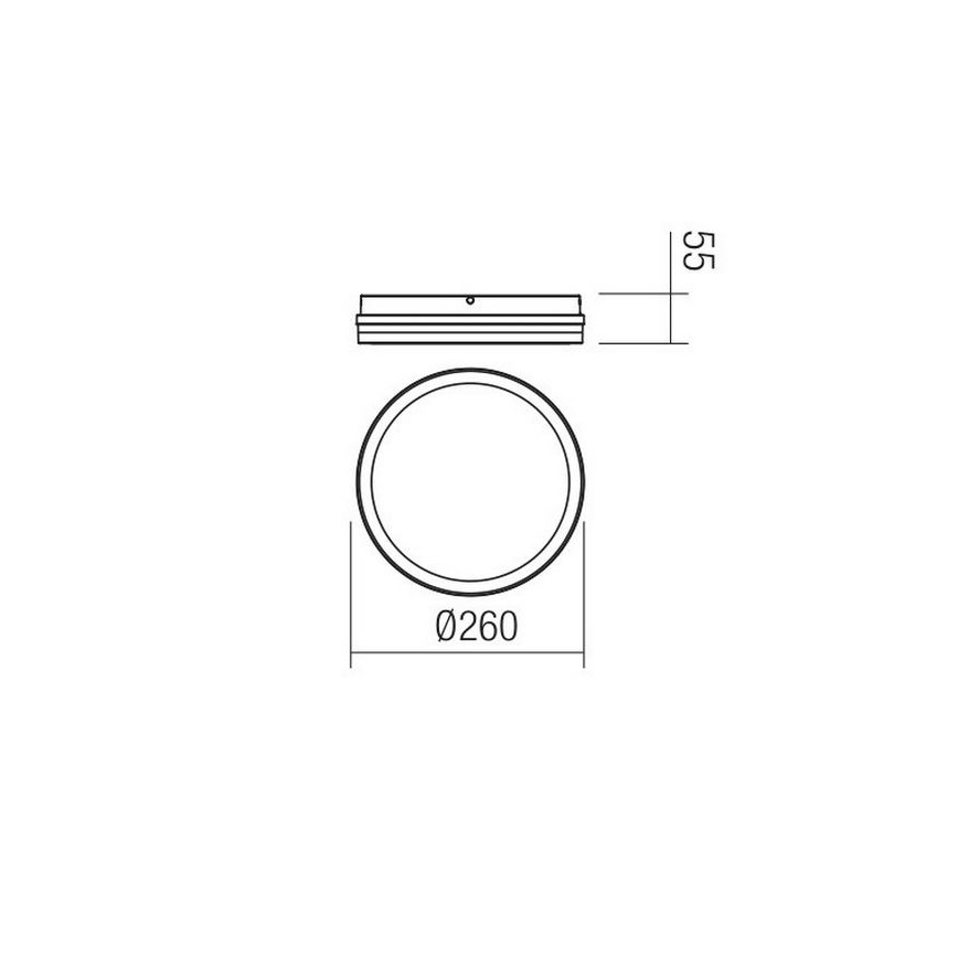 Redo 90290 - LED Vonkajšie stropné svietidlo so senzorom ISOLA LED/24W/230V pr. 26 cm 3000/4000/6500K IP54 antracit