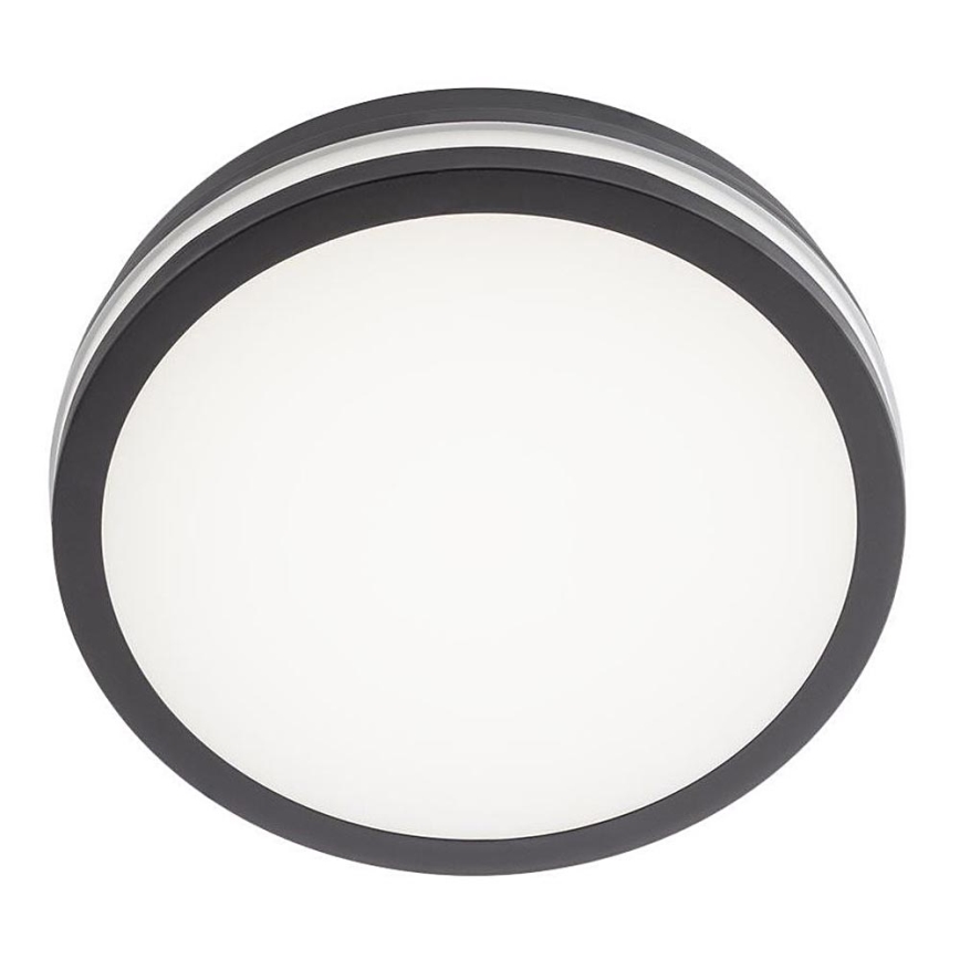 Redo 90290 - LED Vonkajšie stropné svietidlo so senzorom ISOLA LED/24W/230V pr. 26 cm 3000/4000/6500K IP54 antracit