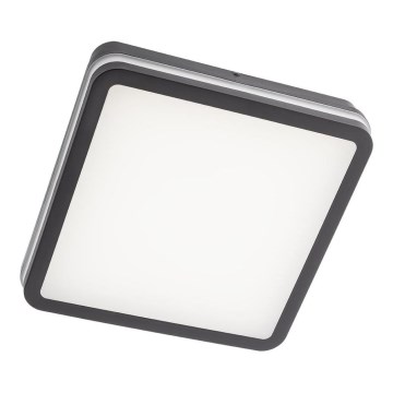 Redo 90292 - LED Vonkajšie stropné svietidlo so senzorom ISOLA LED/24W/230V 26x26 cm 3000/4000/6500K IP54 antracit
