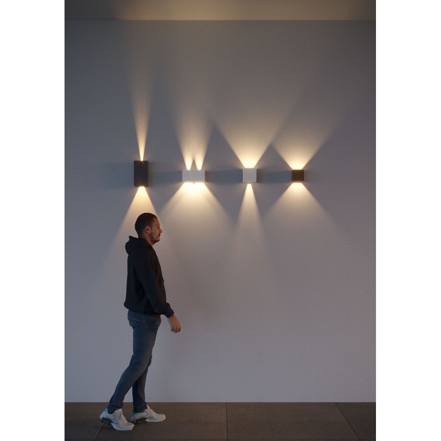 Redo 90294 - LED zunanja stenska svetilka VARY 2xLED/10W/230V 3000K IP54 bela