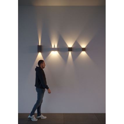 Redo 90302 - LED vonkajšie nástenné svietidlo VARY 4xLED/5W/230V 3000K IP54 antracit