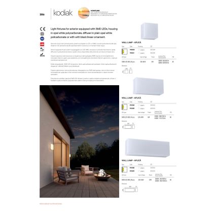 Redo 90320 - LED Vonkajšie nástenné svietidlo KODIAK LED/5W/230V IP65 biela