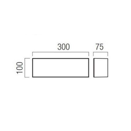 Redo 90329 - LED vonkajšie nástenné svietidlo KODIAK LED/12W/230V 4000K 30 cm IP65 biela