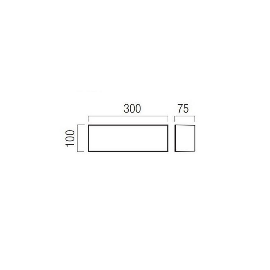 Redo 90330 - LED Vonkajšie nástenné svietidlo KODIAK LED/12W/230V IP65 biela/čierna