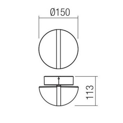 Redo 90364 - LED Vonkajšie nástenné svietidlo SIERRA LED/10,8W/230V IP54