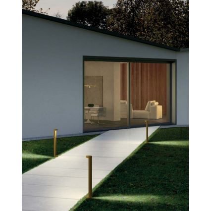 Redo 90366 - vonkajšie LED svietidlo ZEUS, 11,5 W, 230 V, 3000 K, 75 cm, IP54, hnedé