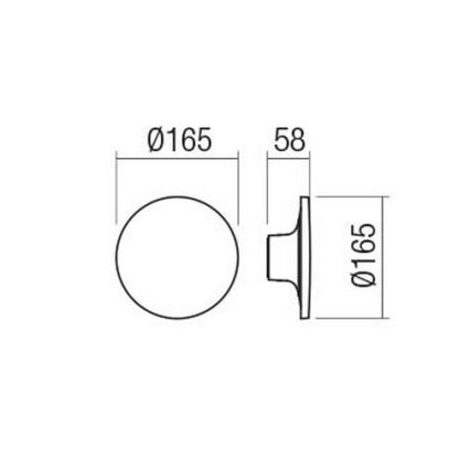 Redo 90369 - LED vonkajšie nástenné svietidlo AURA LED/8W/230V 3000K IP65 antracit