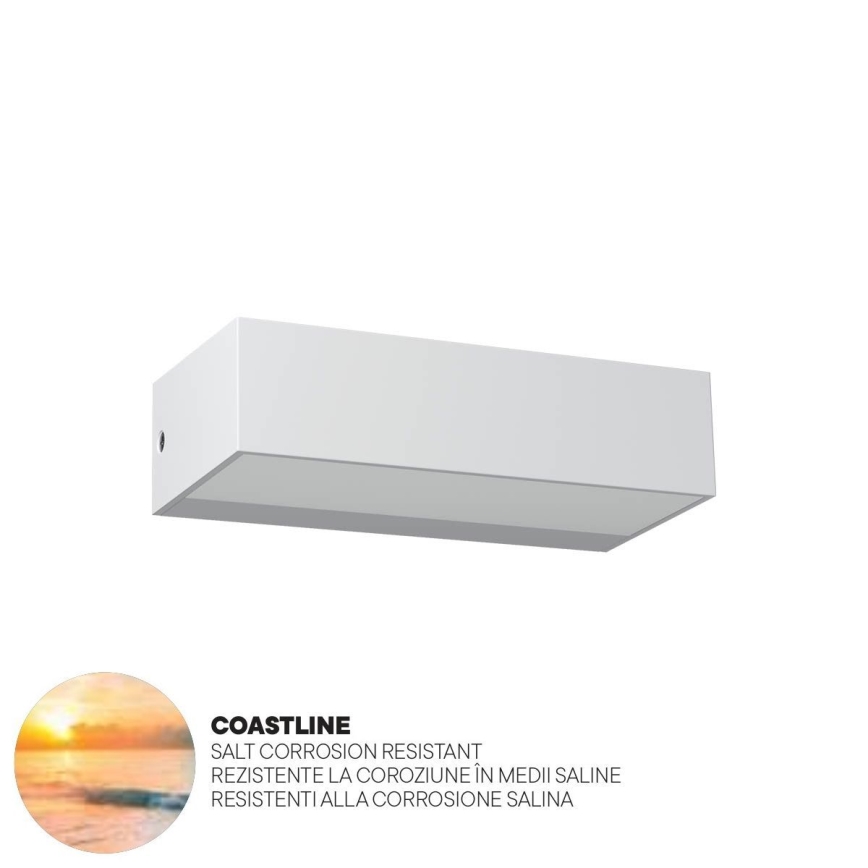Redo 90372 - LED Vonkajšie nástenné svietidlo LAMPRIS LED/9,5W/230V IP65 biela