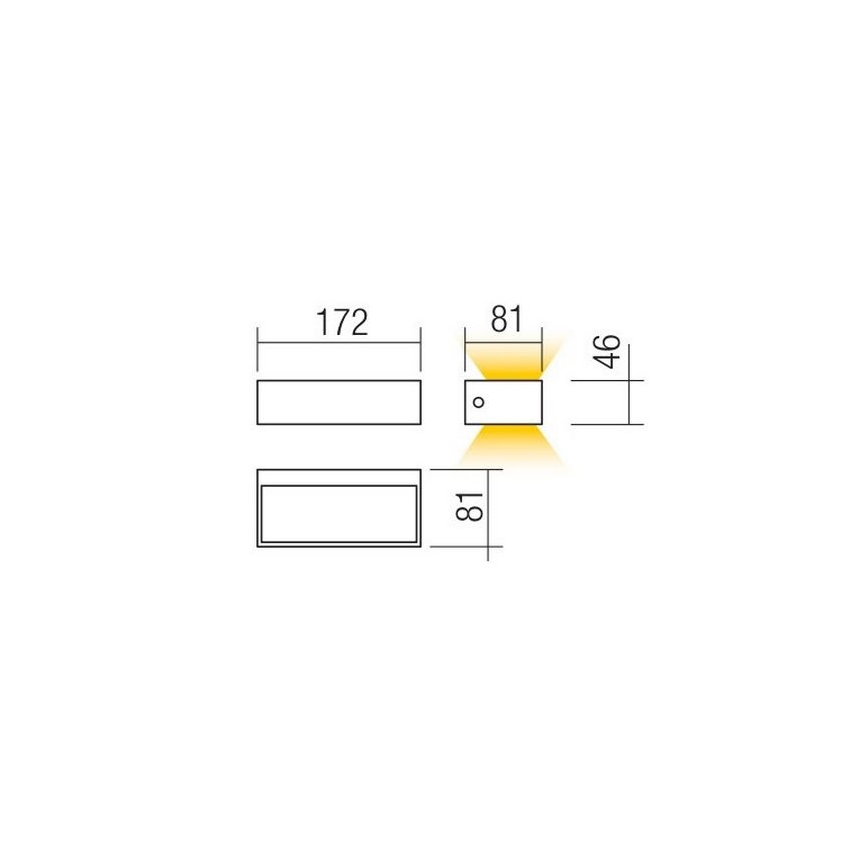 Redo 90372 - LED Vonkajšie nástenné svietidlo LAMPRIS LED/9,5W/230V IP65 biela
