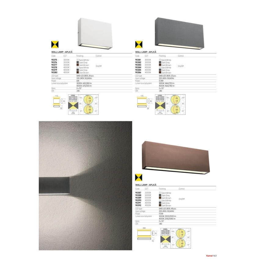 Redo 90375 - LED vonkajšie nástenné svietidlo KAMAL LED/6W/230V 3000K IP54 biela