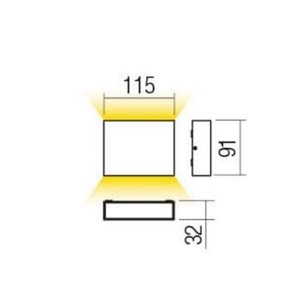 Redo 90377 - LED Vonkajšie nástenné svietidlo KAMAL LED/4,4W/230V 3000K IP54 hnedá