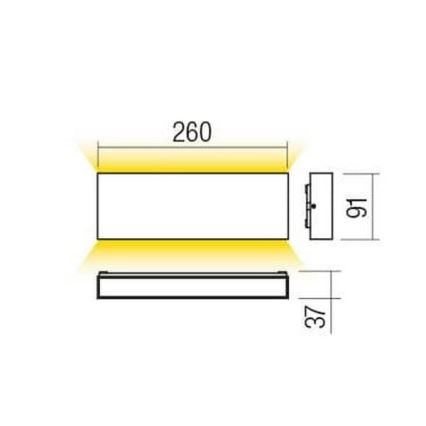 Redo 90388 - LED Vonkajšie nástenné svietidlo KAMAL LED/15W/230V 3000K IP54 šedá