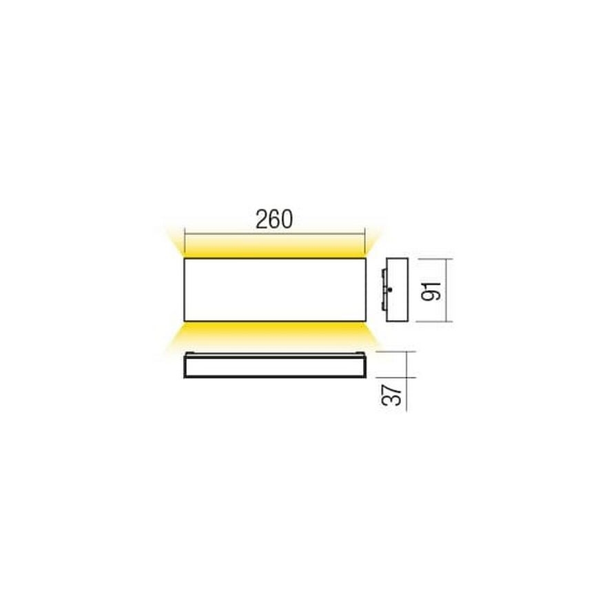 Redo 90389 - LED Vonkajšie nástenné svietidlo KAMAL LED/15W/230V 3000K IP54 hnedá