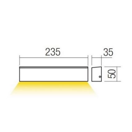 Redo 90395 - LED Vonkajšie nástenné svietidlo OMNIA LED/12W/230V 3000K IP54 hnedá