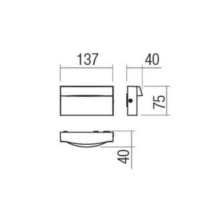 Redo 90425 - LED Vonkajšie nástenné svietidlo POLIFEMO LED/8W/230V IP65 biela