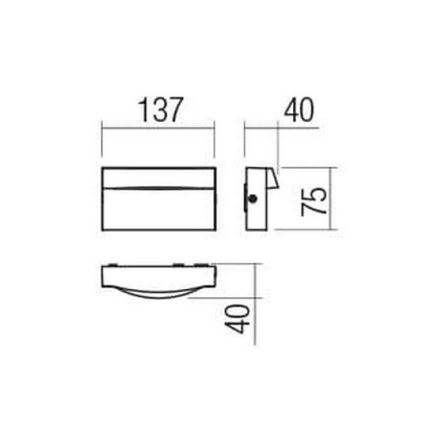 Redo 90426 - LED Vonkajšie nástenné svietidlo POLIFEMO LED/8W/230V IP65 antracit