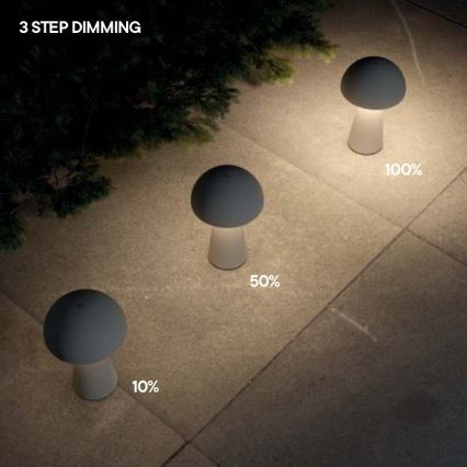 Redo 90438 - LED stmievateľná dotyková vonkajšia lampa KIRA LED/4,7W/230V 2200 mAh IP44 biela